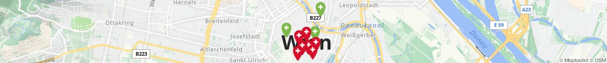 Kartenansicht für Apotheken-Notdienste in der Nähe von 1010 - Innere Stadt (Wien)